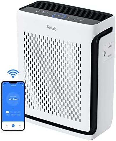 LEVOIT Air Purifiers for Home Large Room Bedroom Up to 1110 Ft² with Air Quality and Light Sensors, Smart WiFi, Washable Filters, H13 True HEPA Filter Removes 99.97% of Allergy, Pet Hair, Vital100S